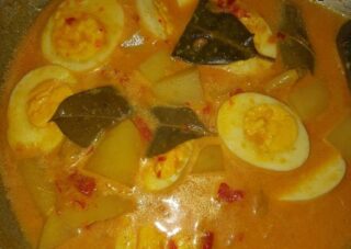 Gulai Kentang Telur khas Padang Gambar dan Harga