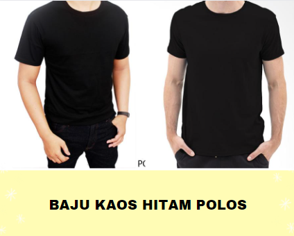 Baju Kaos Hitam Polos