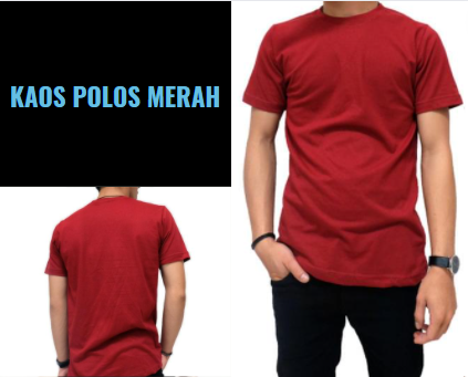 Kaos Polos Merah