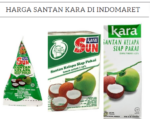 Harga Santan Kara di indomaret